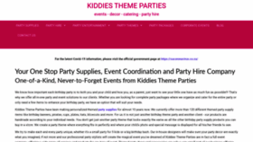 What Kiddiesthemeparties.co.za website looked like in 2020 (3 years ago)