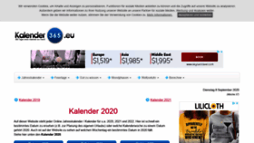 What Kalender-365.eu website looked like in 2020 (3 years ago)