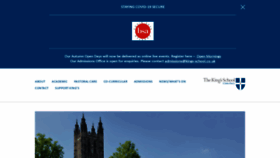 What Kings-school.co.uk website looked like in 2020 (3 years ago)