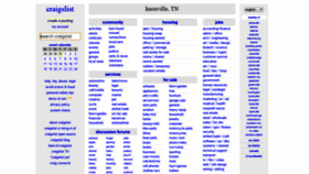 What Knoxville.craigslist.org website looked like in 2020 (3 years ago)