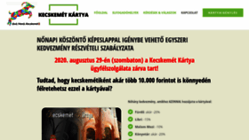 What Kecskemetkartya.hu website looked like in 2020 (3 years ago)
