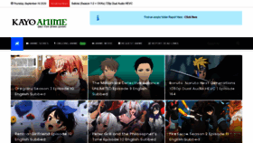 What Kayoanime.com website looked like in 2020 (3 years ago)