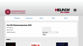 What Krankenkassenportal.ch website looked like in 2020 (3 years ago)