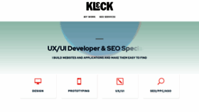 What Kleck.co.uk website looked like in 2020 (3 years ago)