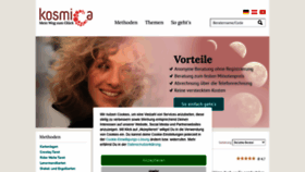 What Kosmica.de website looked like in 2020 (3 years ago)