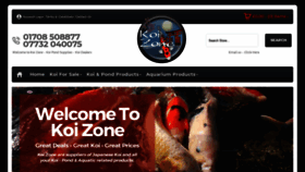 What Koi-zone.co.uk website looked like in 2020 (3 years ago)