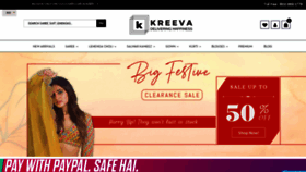 What Kreeva.com website looked like in 2020 (3 years ago)
