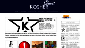 What Kosherquest.org website looked like in 2020 (3 years ago)