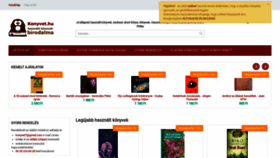 What Konyvet.hu website looked like in 2020 (3 years ago)