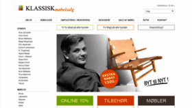 What Klassiskmobelsalg.dk website looked like in 2020 (3 years ago)
