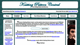 What Knittingpatterncentral.com website looked like in 2020 (3 years ago)