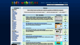 What Kids-webs.com website looked like in 2020 (3 years ago)