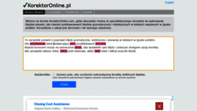 What Korektoronline.pl website looked like in 2020 (3 years ago)