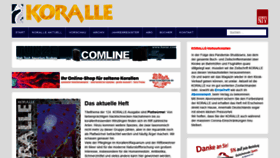 What Koralle-magazin.de website looked like in 2020 (3 years ago)