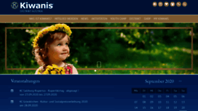 What Kiwanis.at website looked like in 2020 (3 years ago)