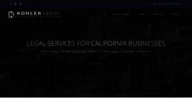 What Kohler.legal website looked like in 2020 (3 years ago)