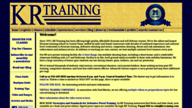 What Krtraining.com website looked like in 2020 (3 years ago)