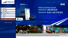 What Kereta-api.co.id website looked like in 2020 (3 years ago)