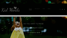What Kidminds.org website looked like in 2020 (3 years ago)