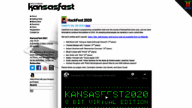 What Kansasfest.org website looked like in 2020 (3 years ago)