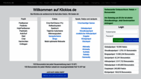 What Klicklos.de website looked like in 2020 (3 years ago)