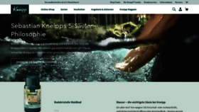 What Kneipp.de website looked like in 2020 (5 years ago)