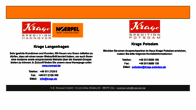What Krage.de website looked like in 2020 (3 years ago)