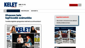 What Kelet.hu website looked like in 2020 (3 years ago)