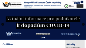 What Komora.cz website looked like in 2020 (3 years ago)