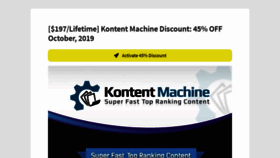 What Kontentmachinediscount.com website looked like in 2020 (3 years ago)