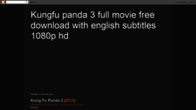 What Kungfupanda3moviefreedownload.blogspot.com website looked like in 2020 (3 years ago)