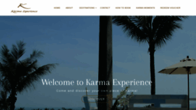 What Karmaexperience.com website looked like in 2020 (4 years ago)
