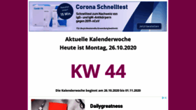What Kalenderwochen.cc website looked like in 2020 (3 years ago)