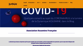 What Kousmine.fr website looked like in 2020 (3 years ago)
