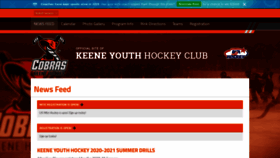 What Keenehockey.org website looked like in 2020 (3 years ago)