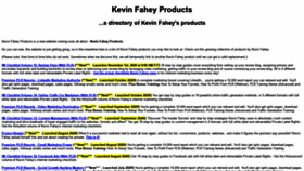What Kevinfaheyproducts.com website looked like in 2020 (3 years ago)