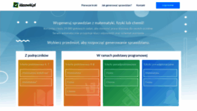 What Klasowki.pl website looked like in 2020 (3 years ago)