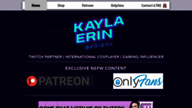 What Kaylaerin.com website looked like in 2020 (3 years ago)