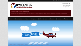 What K20center.ou.edu website looked like in 2020 (3 years ago)