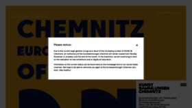 What Kunstsammlungen-chemnitz.de website looked like in 2020 (3 years ago)