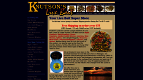 What Knutsonlivebait.com website looked like in 2020 (3 years ago)