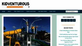 What Kidventurous.com website looked like in 2020 (3 years ago)