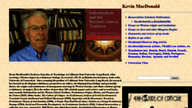 What Kevinmacdonald.net website looked like in 2020 (3 years ago)