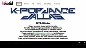 What Kpopdancedallas.com website looked like in 2020 (3 years ago)