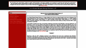 What Kindermorgancapexlitigationsettlement.com website looked like in 2020 (3 years ago)