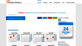 What Kalender-uhrzeit.de website looked like in 2020 (3 years ago)