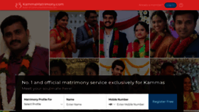 What Kammamatrimony.com website looked like in 2020 (3 years ago)