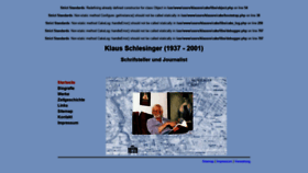 What Klaus-schlesinger.de website looked like in 2020 (3 years ago)