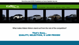 What Klabenmotors.com website looked like in 2020 (3 years ago)