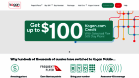 What Koganmobile.com.au website looked like in 2020 (3 years ago)